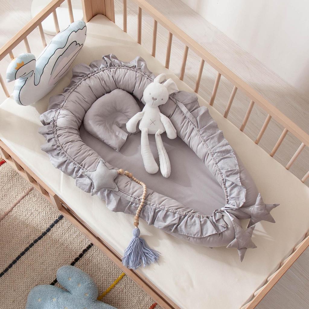 Foldable Portable Crib Bionic Baby Bed - Washable & Compressible for Newborns