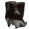 Fashion Black PU Mid Boots Spike Heels Pointed Toe Women Boots Slip On Loose Short Boots 2025 Spring Autumn Fashion Women Shoes Boots