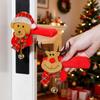 Festive Santa And Bells Door Handle Sleeves Durable Cloth Christmas Photo Props