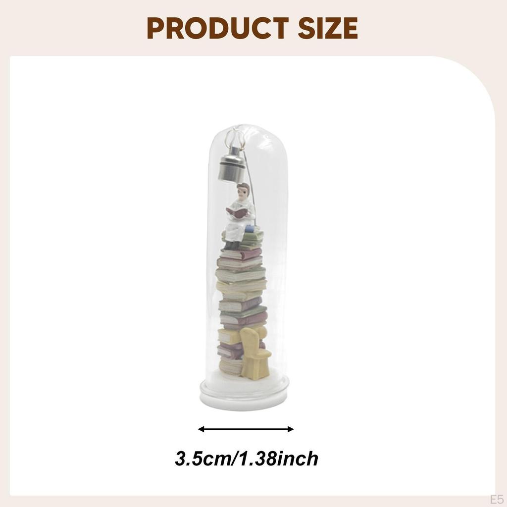 Reader Night Light Bedside Lamp Sculpture LED Book Corner Dome Stacked Books for Hotel