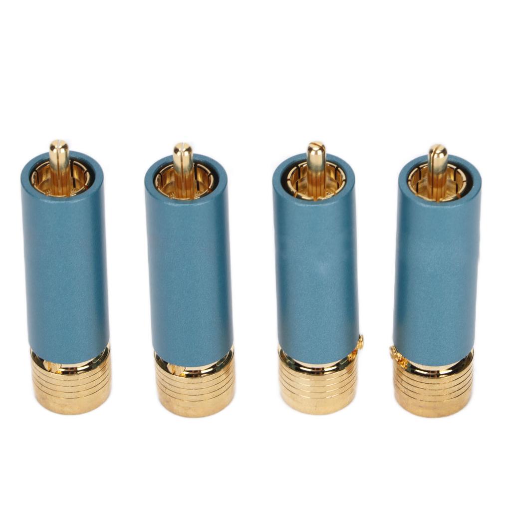4 Stück PreffairCelsiusR1722 Stecker Vergoldet Selbstverriegelnd Lötlos Stecker