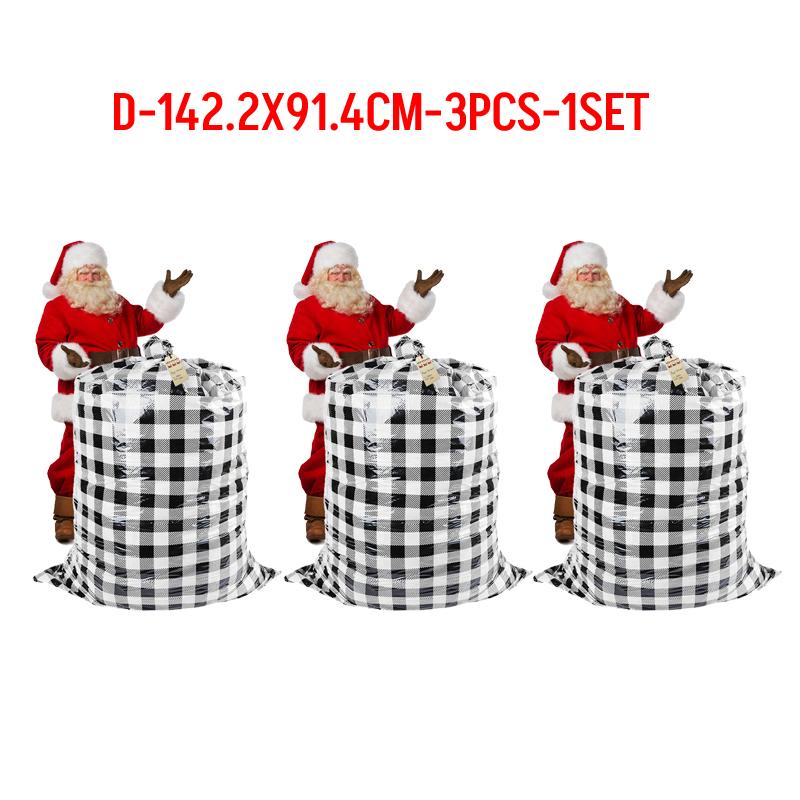 

Рождественский большой подарочный пакет на шнурке, сумка для конфет 2025, веселое рождественское украшение для дома, большая новогодняя упаковка для печенья Navidad 3PCS-1SET