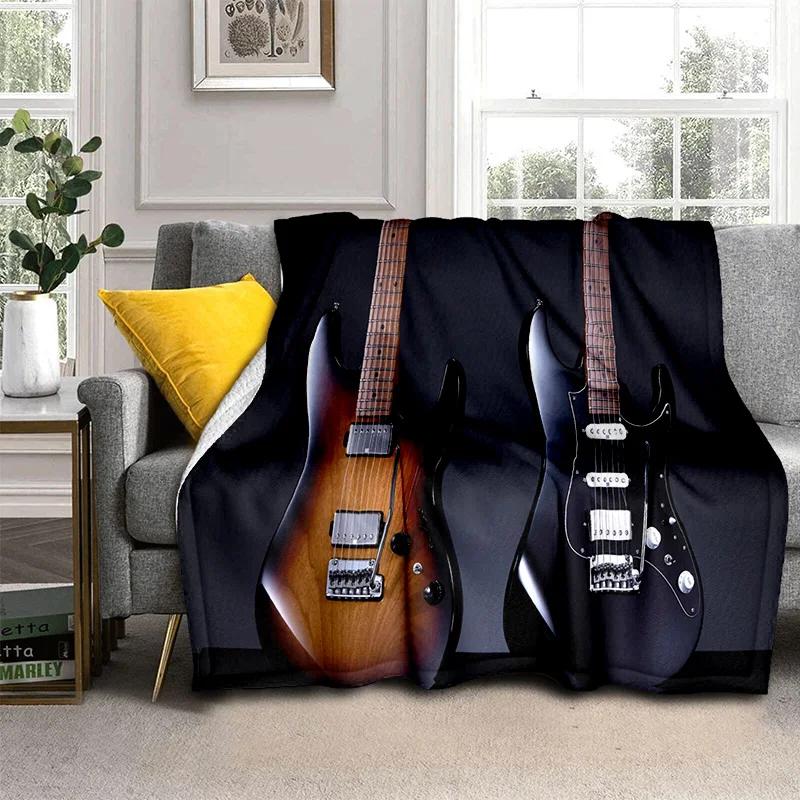 HD Classical Guitar Electric Guitar Blanket,Soft Throw Blanket for Home Bedroom Bed Sofa Picnic Travel Office Cover Blanket Kids