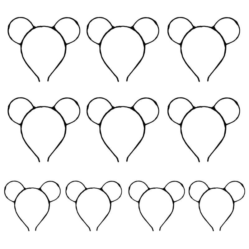 

Set of 10pcs Adjustable Animal Ear DIY Hairband Fashion Headdress Headwear For Creative Styling And Costume Parties