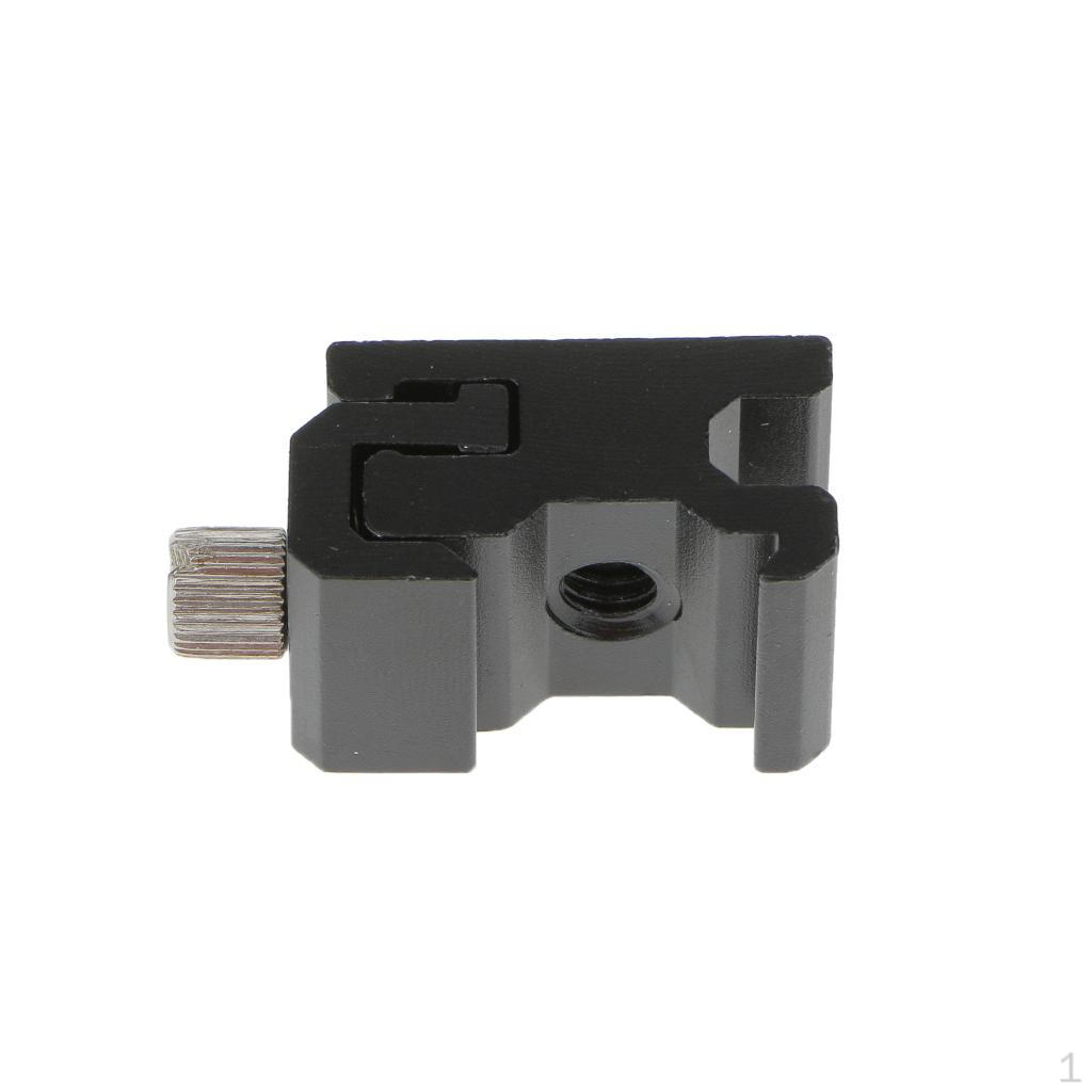 Black Metal Shoe Adapter with 1/4-inch -20 Tripod Screw