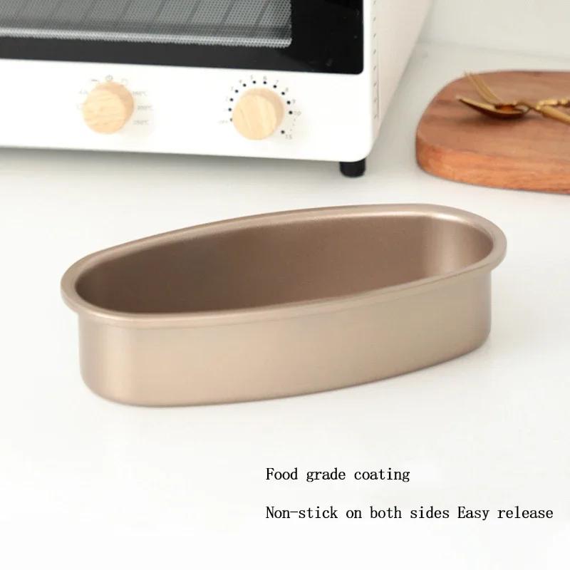 Oval non-stick panne karbonstål kakeform ostekake brød brødform bakeform pai form panne bakeverktøy tilbehør