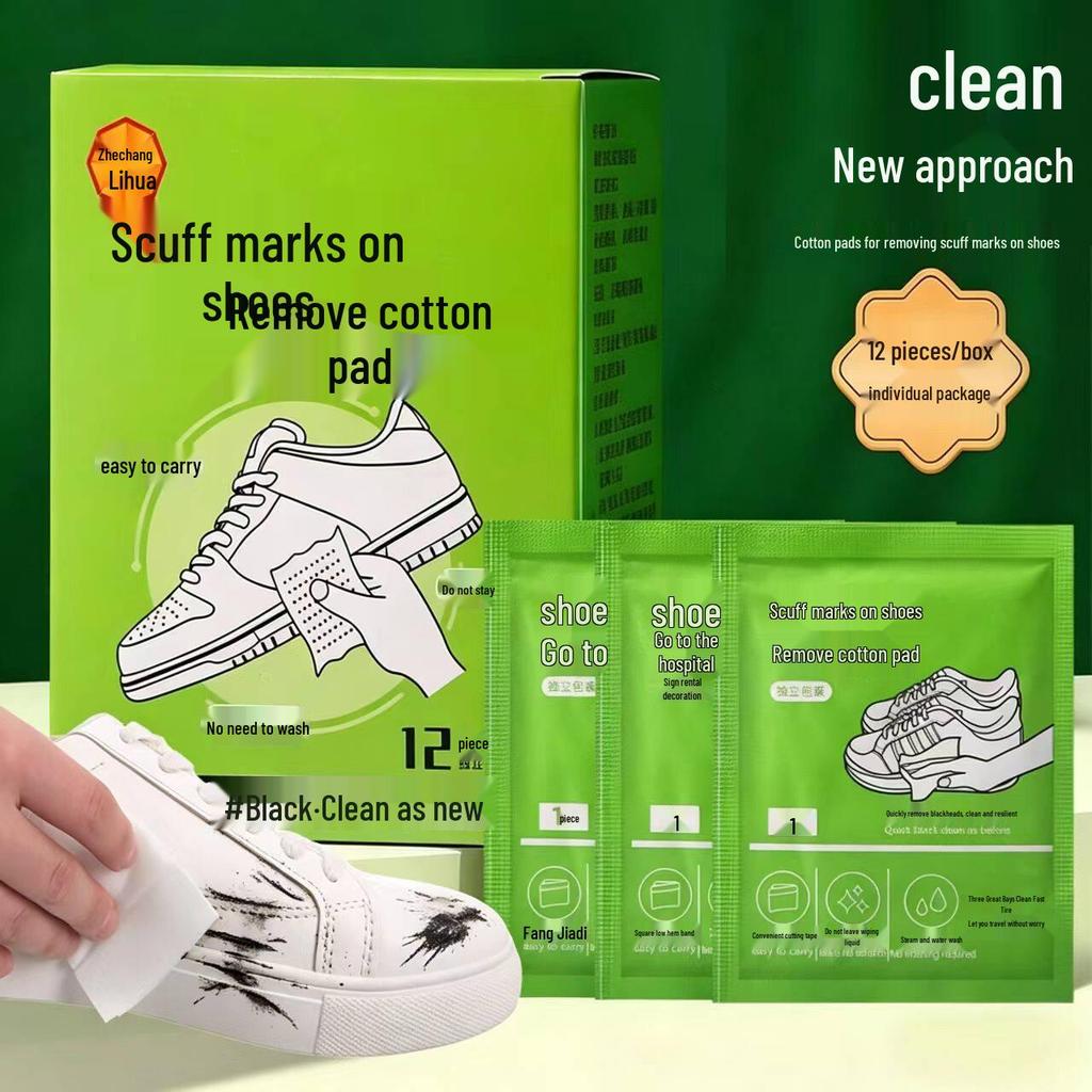 Disposable Wet Wipes for White Leather Shoe Cleaning and Yellowing Removal
