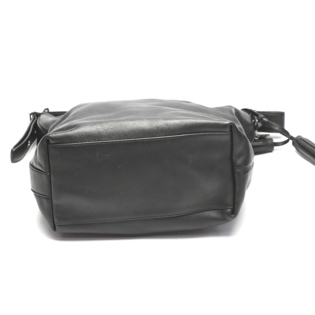 COACH Cafu Diagonal crossing Shoulder Bag leather black Women 19889 Used