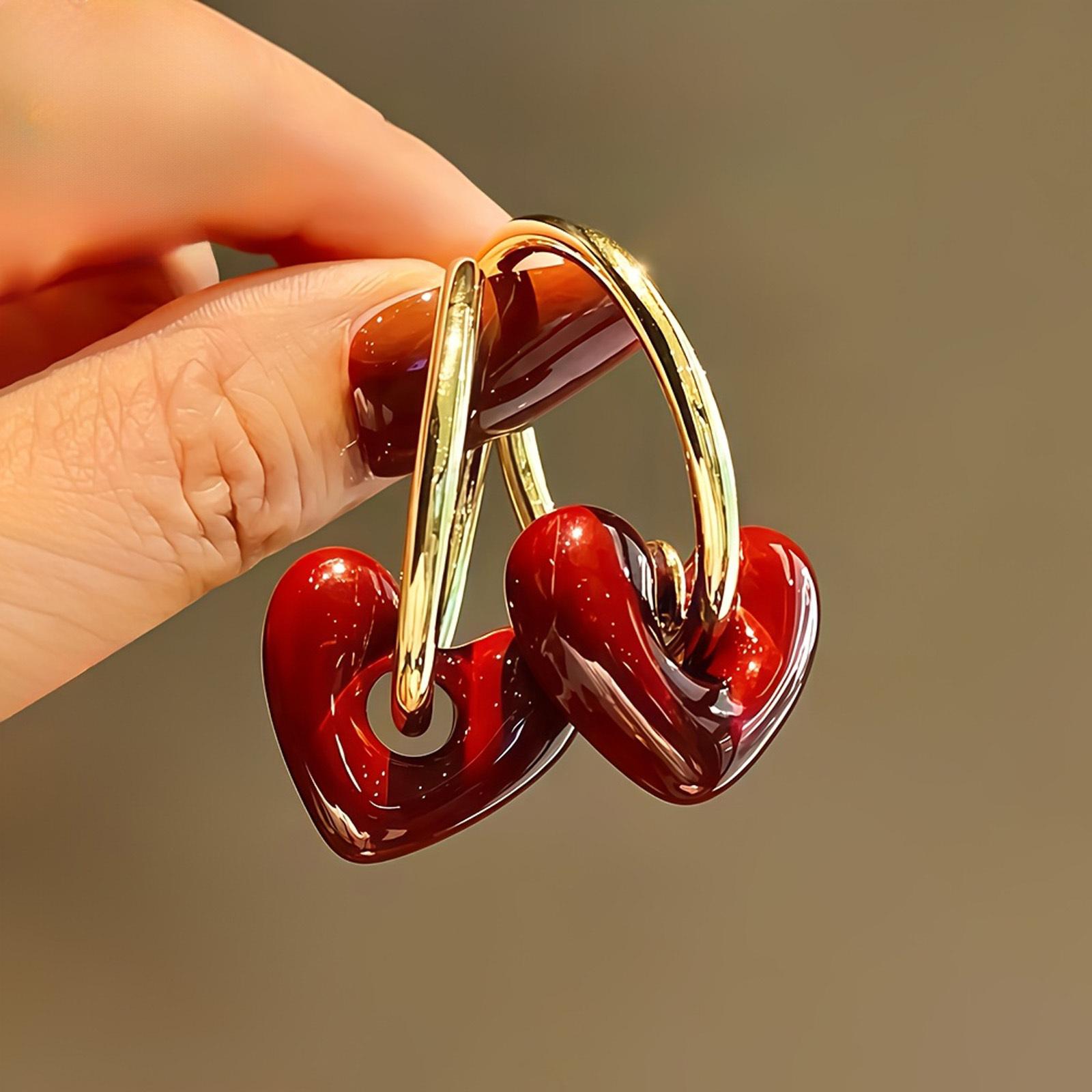 

Пара серег «Золотое сердце», Удобные и универсальные, Простая элегантность, Модные женские ювелирные аксессуары для повседневной носки или вечеринок золотистый