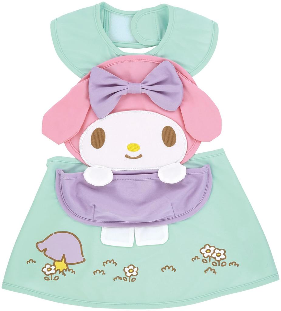 Skater Baby Apron for Meals Size Water Repellent with Catch Pocket Sanrio My Melody Die-Cut 80-90 CBAEP1-A