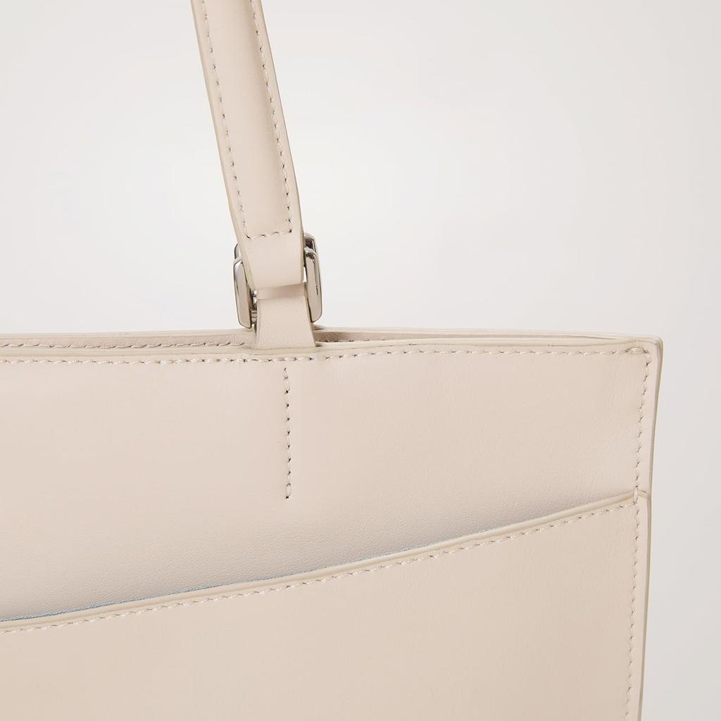 Gürteldesign Leder Flache Tragetasche A4-Größe [TREASURE TOPKAPI] Tasche, (Weiß)