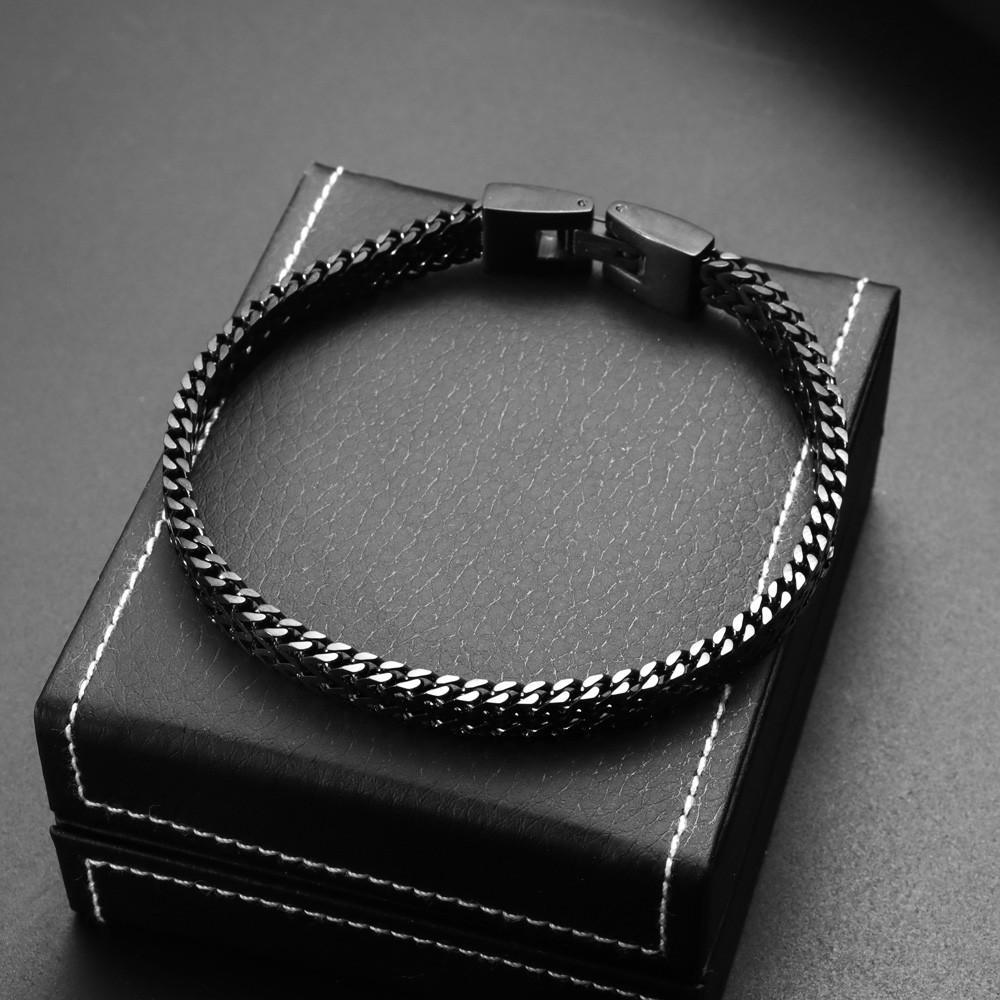 New Trendy Cuban Chain Bracelet for Men Hip-Hop Metal Bracelets Buckle Chains Bracelet Gifts Accessories Jewelry 2024 Jewelry