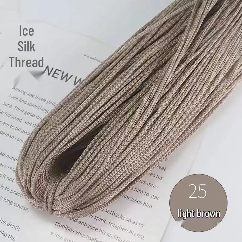 Lightweight Thick Ice Silk Yarn Hand-Knitted Hat & Large Bundle for Spring/Summer Crochet
