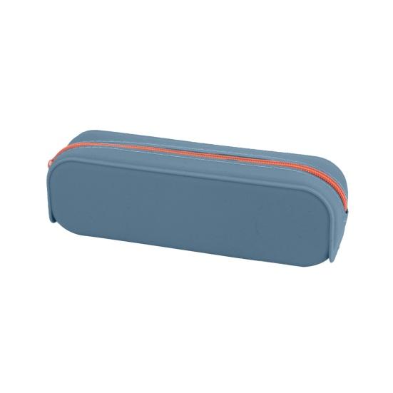 Silicone Pencil Case, Large Capacity Rectangle Pen Holder, Washable Cute Stationery Organizer for Office School