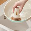 Innovative Handle Scrub Brush with Built In Liquid Storage for Efficient Dishwashing and Pot Cleaning