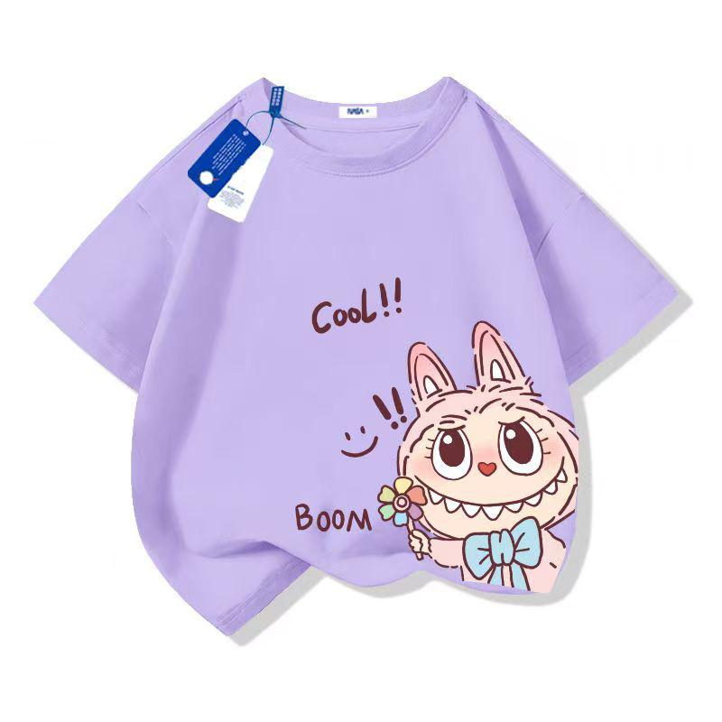 Kawaii LABUBU Anime 3D-Druck Cartoon Anime Kinder T-Shirt Sommer Kurzarm T-Shirt Mädchen Junge T-Shirt Tops