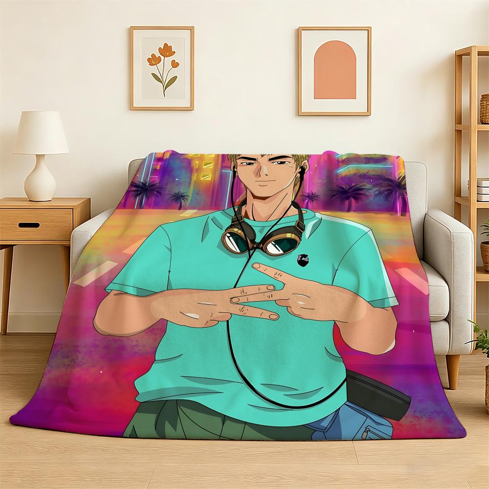 Anime Great Teacher Onizuka Throw 240g Flannel Blanket Lightweight Soft Skin-friendly Summer Thin Throw Blanket 75X95CM