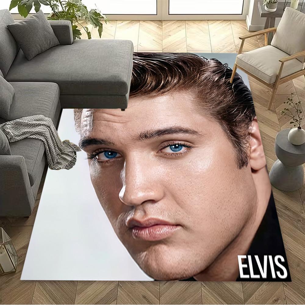 Elvis Presley Tribute Floor Mat Design for Dormitory Living Rooms Game Room Decorate Room Antislip Carpet Anime Office Decor