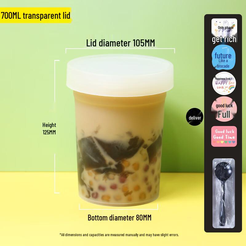 Handun Disposable Transparent Dessert Cups with Inner Liner