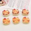 4Pcs Cartoon Diy Resin Accessories, Sandwich Cake, Cat Head, Cream Glue Hair Clip, Shoe Buckle, Keychain, Pendant Accessorie