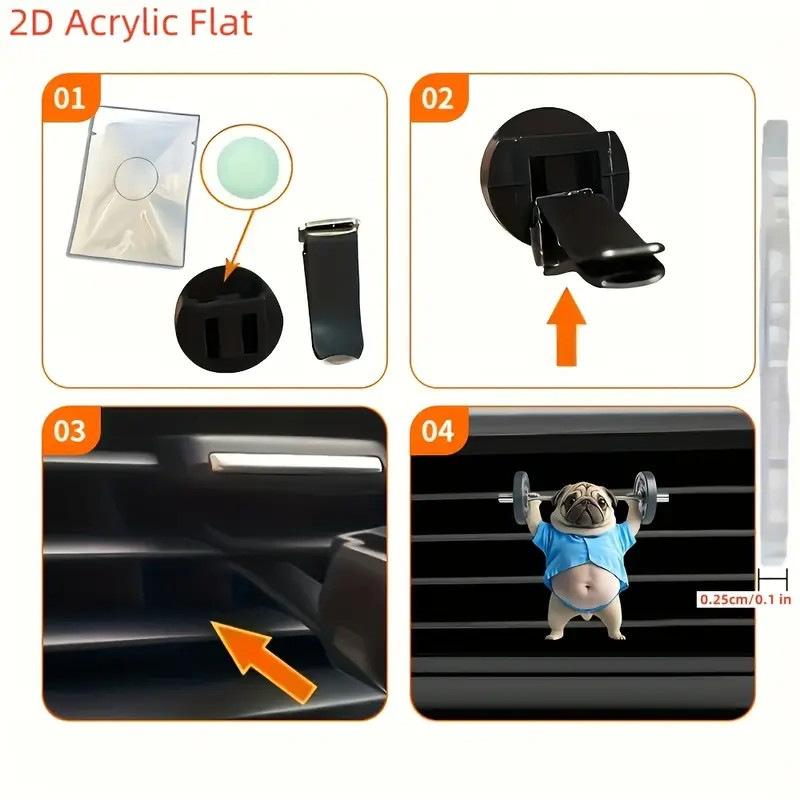 Car Outlet Vent Perfume Clips 2D Air Freshener Diffuser Conditioning Aromatherapy Perfume Clip Car Interior Decoration