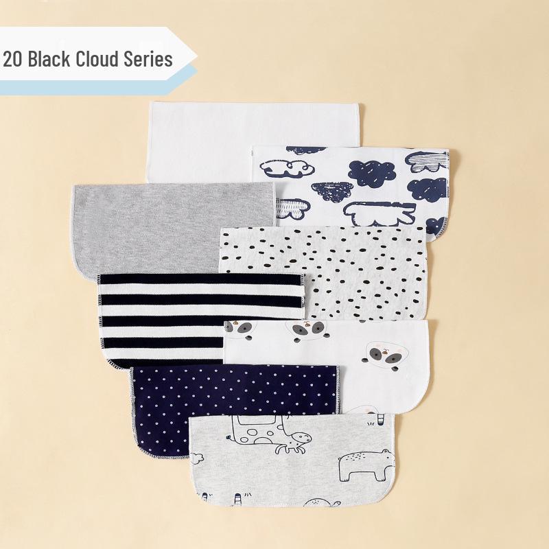 Momscare Cotton Baby Towels, 8-Pack: Small Square/Nursing/Drool Towels