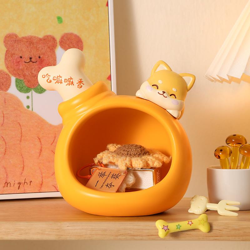 Light Luxury High-end Happy Duck Key Storage Desktop Resin Ornaments, Housewarming New Home Decoration Gifts