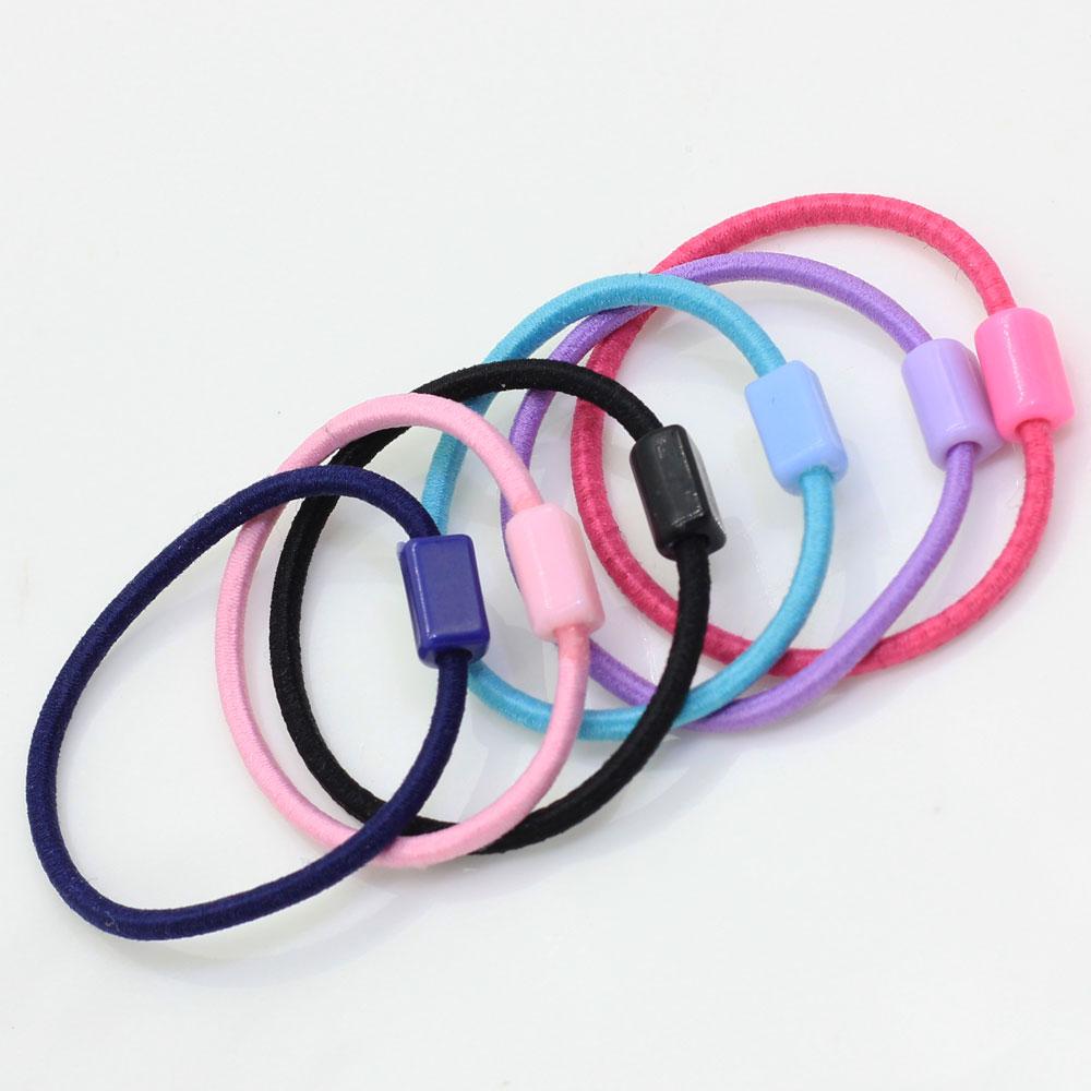Acrylic Beads Elastic Hair Rope Knotted Elastic Hair Ties Ponytail Holder