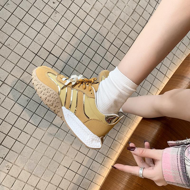 2025 Spring New Comfortable Versatile Breathable Fashion Casual Forrest Gump Shoes Platform German Training Shoes Versatile Breathable Women's Shoes