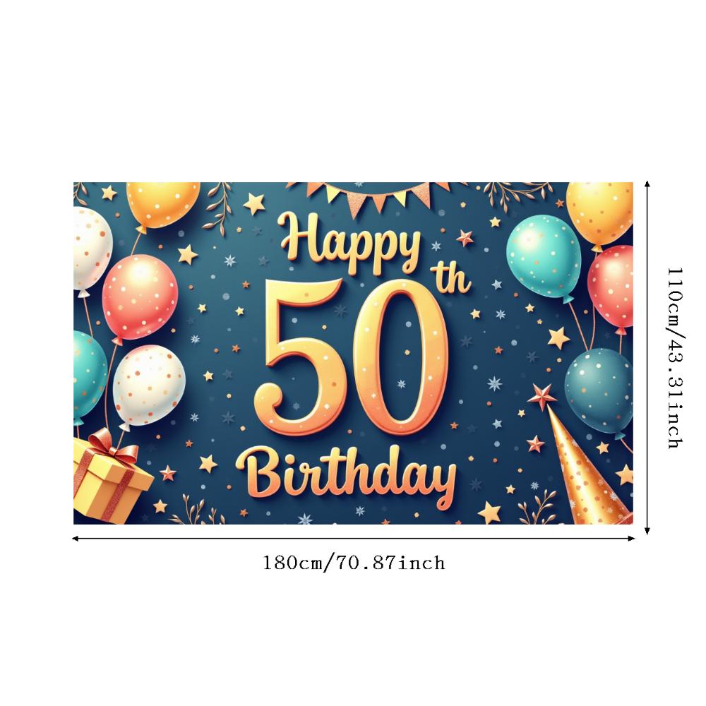 

Starry Background Birthday Backdrop Happy Birthday Banner Event Decoration for Anniversary Banner Display Photo Backdrop