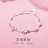 925 Sterling Silver Bead Chain Bracelets For Women Korean Sweet Double Layer Beautiful Stars Bracelets Original Jewelry Gifts