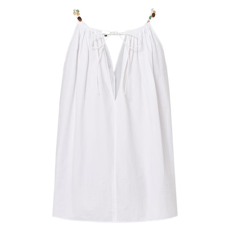 

Women s Handmade Beaded Halter Neck Camisole Vest Top L