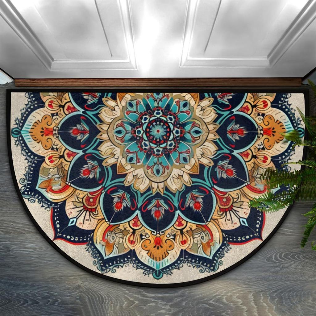 Home Semi Circle Carpet Home Door Decoration Floor Mat Kitchen and Bathroom Floor Mat