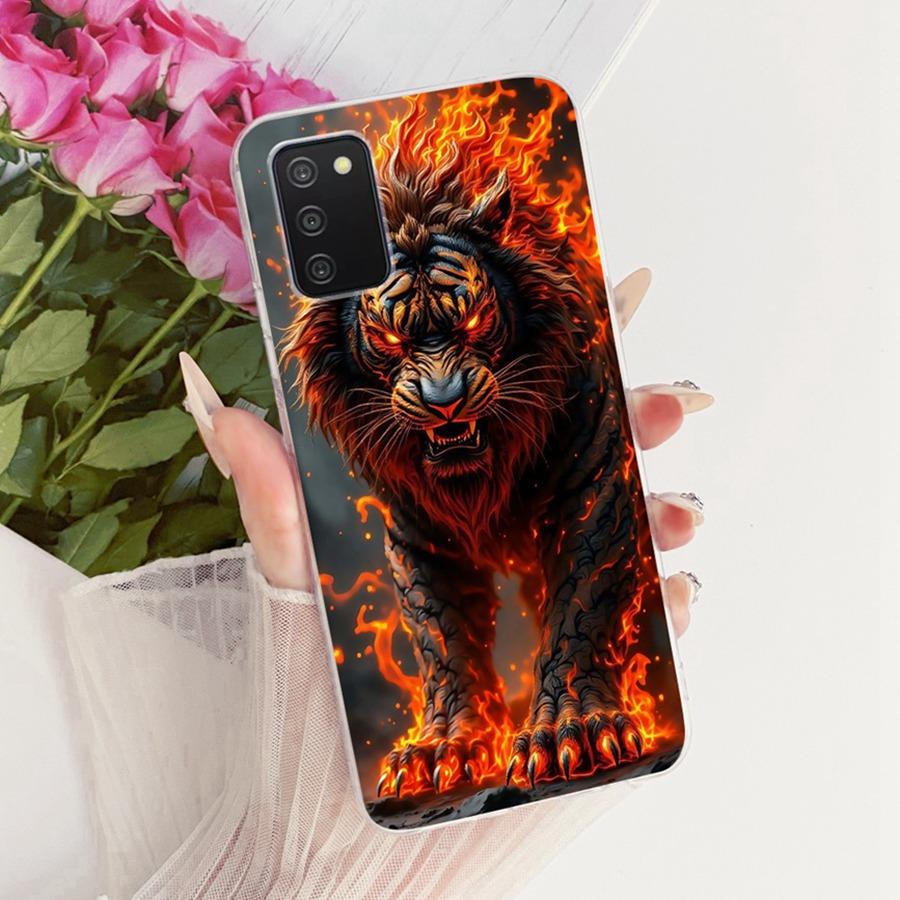 Case For Samsung Galaxy A03s A03 Core A03 Phone Cover for SamsungA03 A 03 S Soft Silicone TPU transparent Painted Flower Fundas