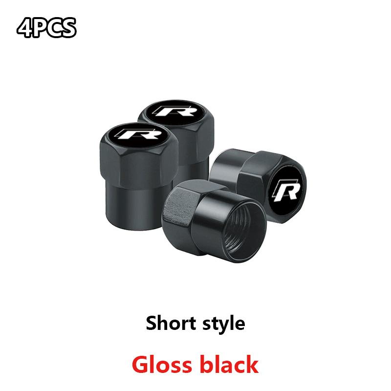 SVLHP1 4Pcs Car Logo Metal Wheel Tire Valve Stem Caps Accessories For Volkswagen VW GTI R Golf 5 7 6 4 Polo Tiguan Passat Jetta Lavida