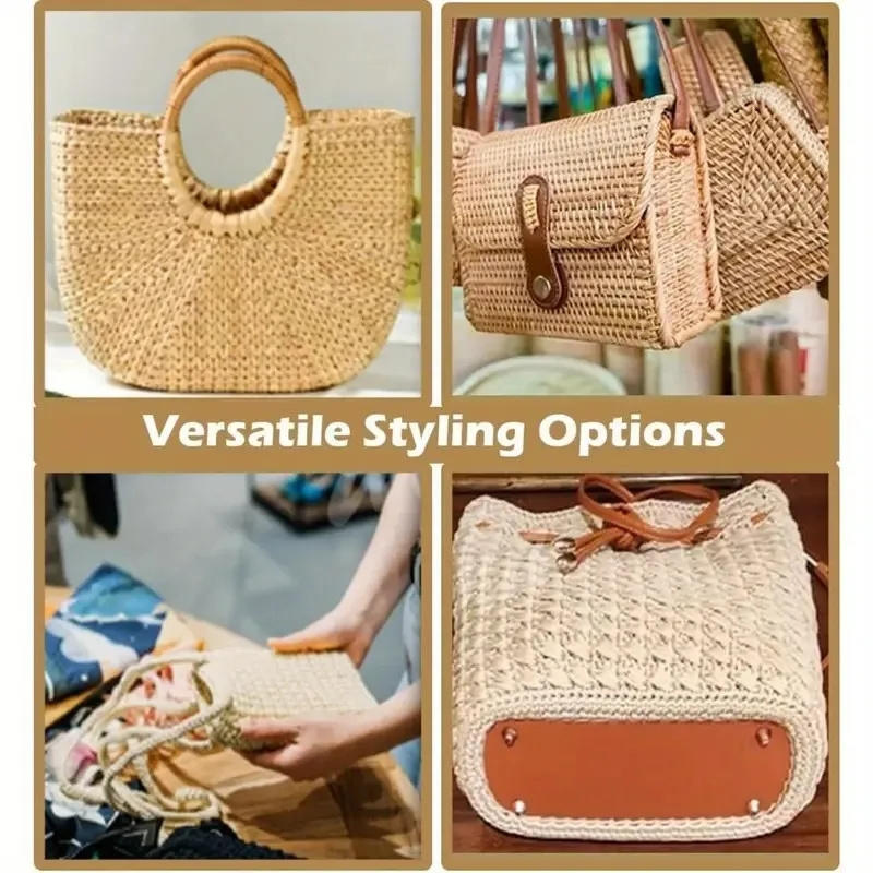 Fondo Ovale Lungo Per Borsa Lavorata a Maglia Accessori Borse in Pelle PU Base per Borsa a Mano Fatto a Mano Con Fori Colore Solido Fai da Te Fondo per Borsa all'Uncinetto