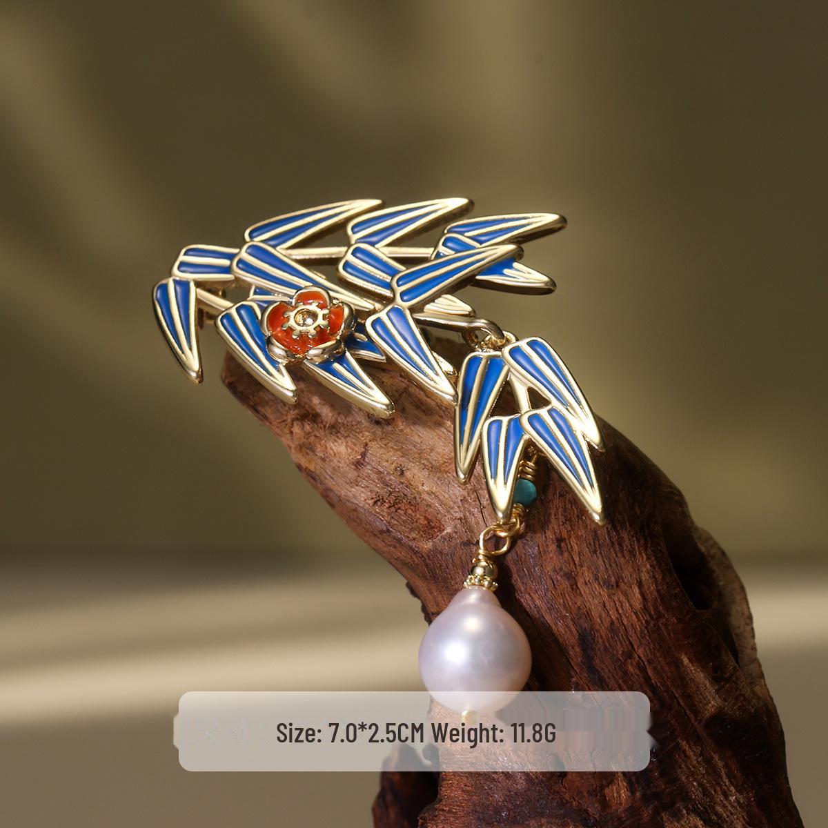 

Элегантная брошь из пресноводного жемчуга в китайском стиле — универсальная и высококачественная брошь для защиты от воздействия внешней среды для женщин