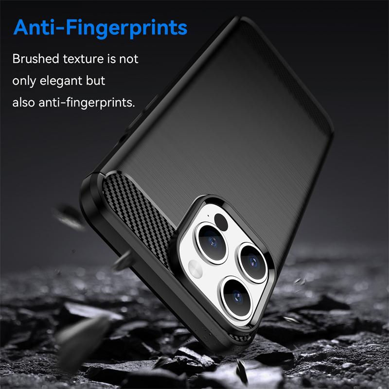 For Cover iPhone 15 Pro Max Case For iPhone 15 Pro Max Anti-knock Soft Silicon Carbon Fiber Back Case For iPhone 15 Pro Max Case