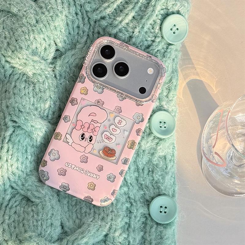 Glitter Flower Cartoon Case for iPhone 17/16 Pro Max/15/14 iPhone 16 Pro Max