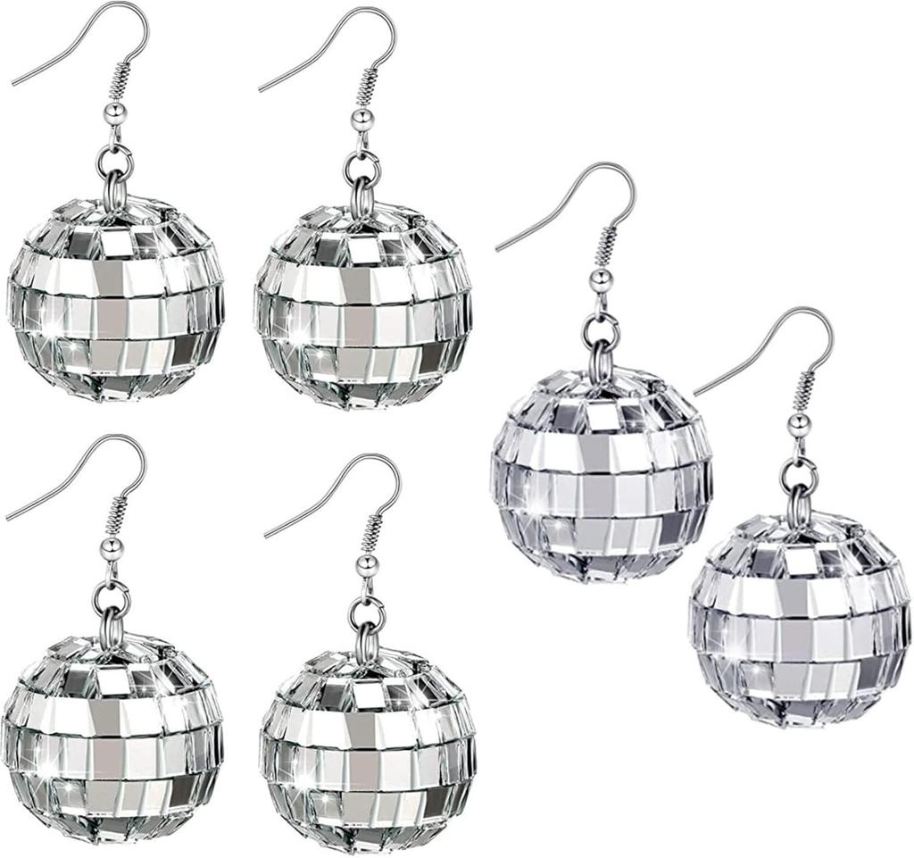 Disco Ball Earrings 20mm 70'S Disco Punk Earrings for Women Jewelry Gift for Women Party Jewelry