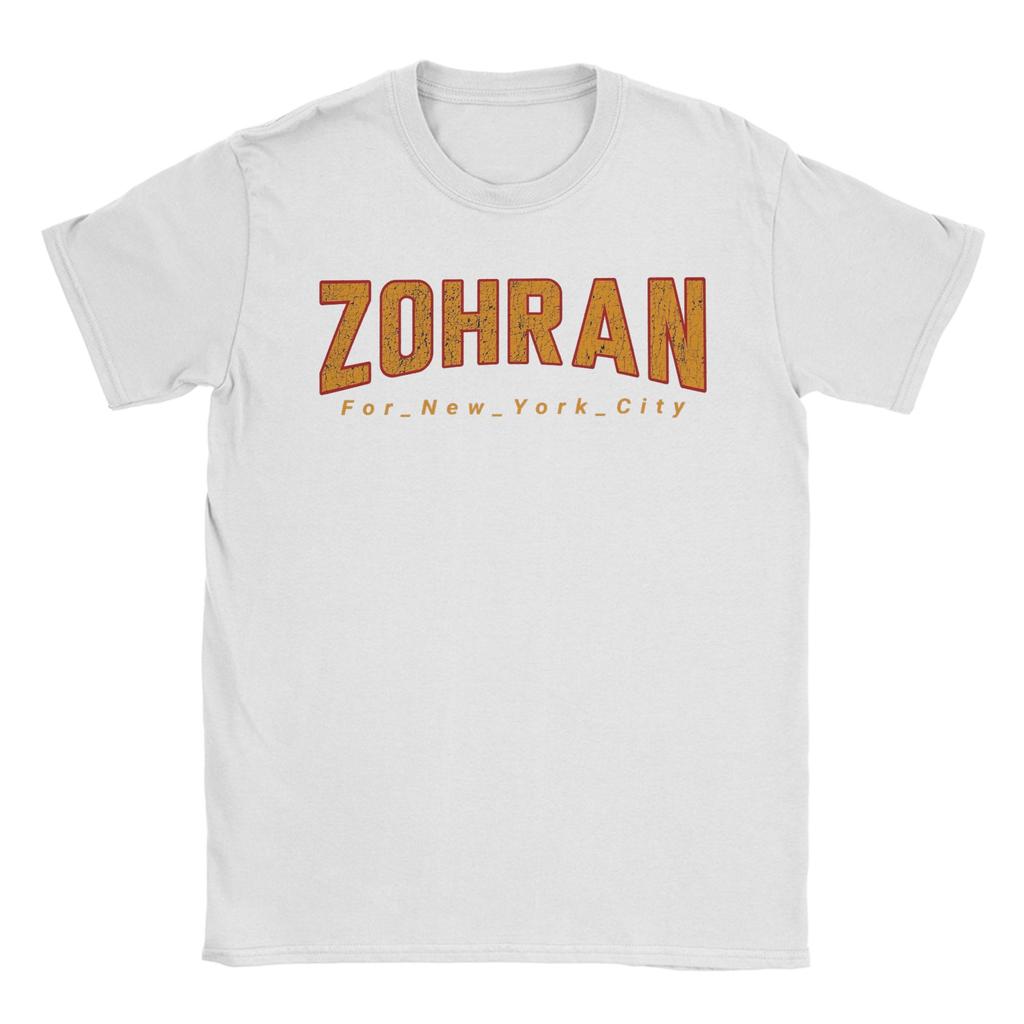 Men T-Shirt Zohran Mamdani for New York City Vintage 100% Cotton Tee Shirt Short Sleeve  T Shirt O Neck Clothes Gift Idea