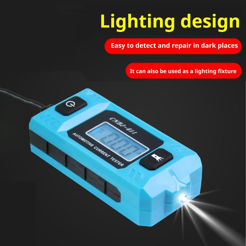 12V Bereich 0,01-19,99A Auto Leckstromtester Kfz-Stromtester LCD-Hintergrundbeleuchtung Sicherungsdiagnosewerkzeug NEU
