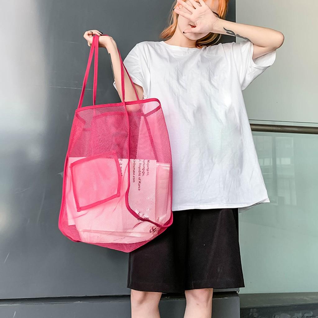 Mesh-Taschen mit großem Fassungsvermögen, Einkaufshandtasche, Reisetasche, Clutch, multifunktionale Taschen
