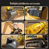 Beiges Alloy Excavator Set: Engineering Vehicle Model Toy with Bulldozer for Boys, Kids' Birthday Gift