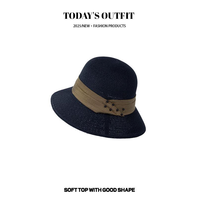 

Повседневная шляпа от солнца Ретро джазовая шляпа Мужская и женская Летняя пляжная шляпа с лентой Соломенная плетеная шляпа-цилиндр Панама Кожаная пряжка