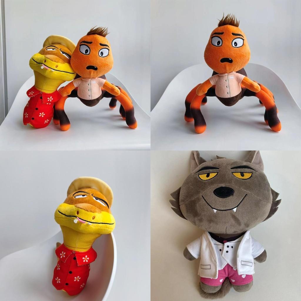 Soft And Durable 25cm Plush Toys The Bad Guys Chameleon Snake And Wolf Stuffed Dolls