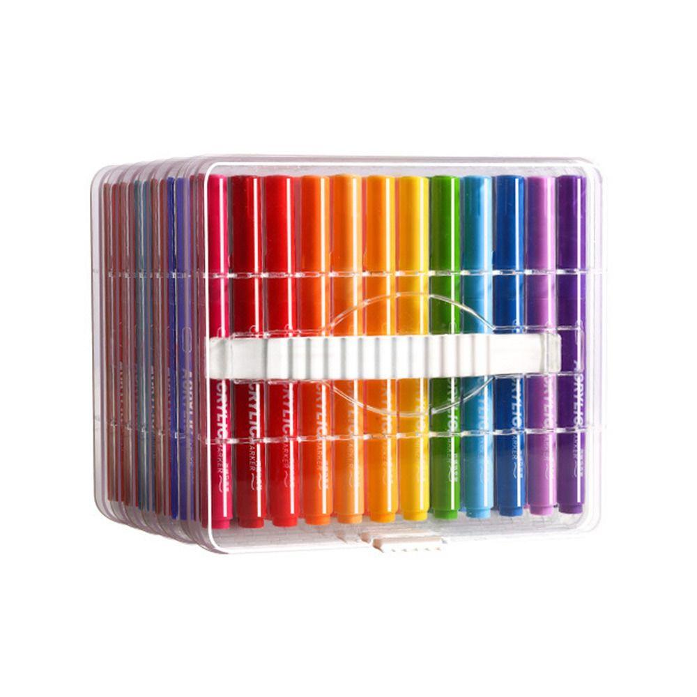 24/36/48/60/72/84Colors Washable Acrylic Marker Pen Stacked Color Art Painting Pen Student