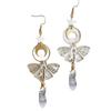 Bohemian Moon Earrings, Celestial Crystal Earrings, Witchy Goddess Quartz Dangle, Statement Earrings