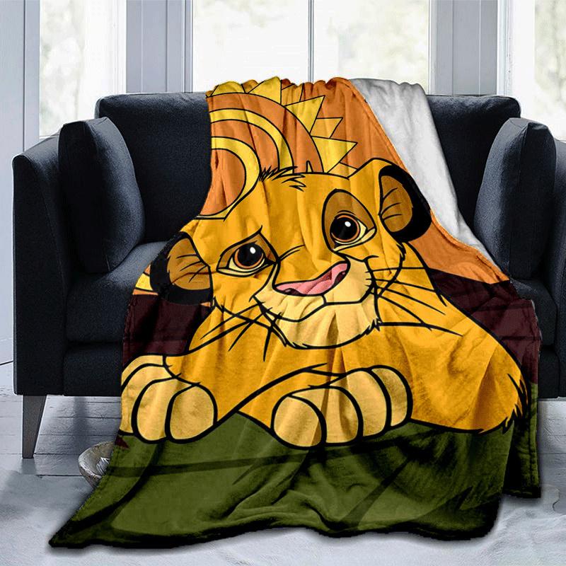 

1pc The Lion King Printing Blanket - Soft, All-Season Throw for Office Blanket, Car, Travel 80cmx120cm(31inx47in)