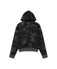 Aakam Camouflage Waffle Zip-Up Hoodie (Black)